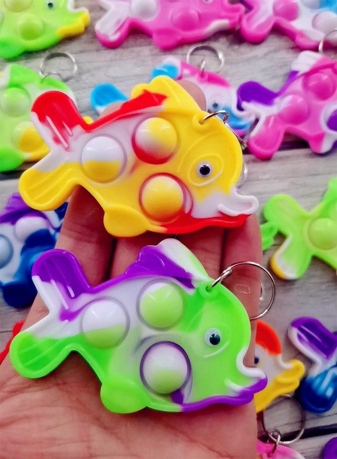 PSDFH 30 Packs Funny Summer Present Unique Mini Fish Assorted fidgets Bubble Toys for Kids Children Classroom Students Gifts from Teacher,Birthday Party Favors - Image 2